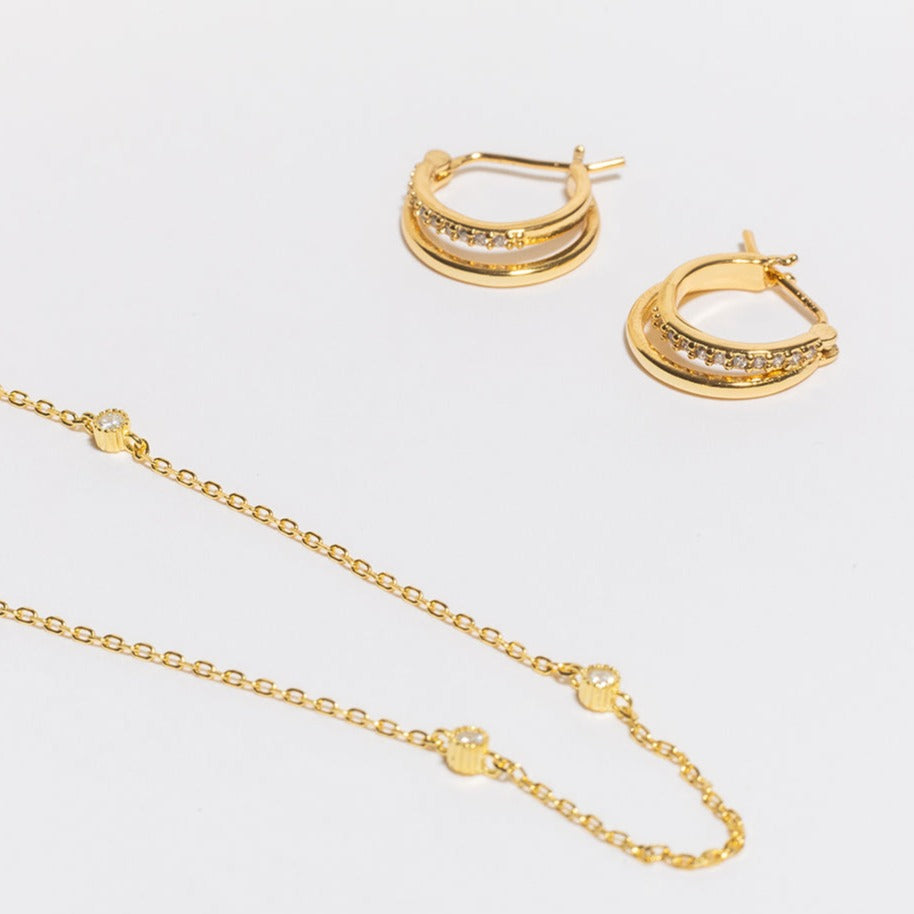 Aliana Double Hoop Earrings-LuckyLeti Jewelry-Gold-Lucky Leti Jewelry