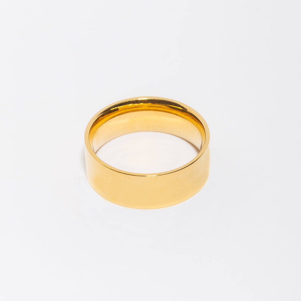 Alondra Flat Edge Band Ring-Rings-LuckyLeti Jewelry-Gold-5-Lucky Leti Jewelry