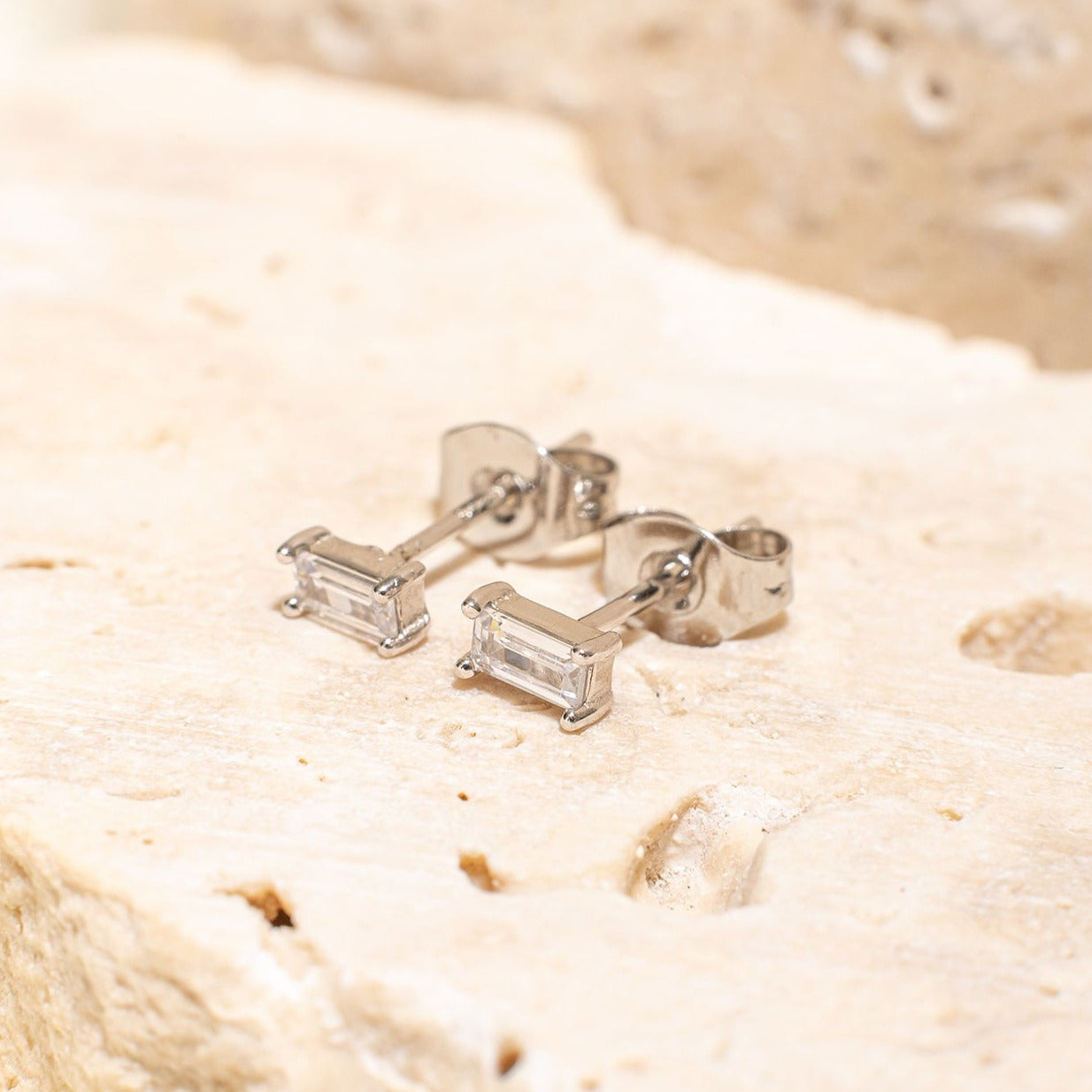 Baguette Studs-LuckyLeti Jewelry-Gold-Lucky Leti Jewelry