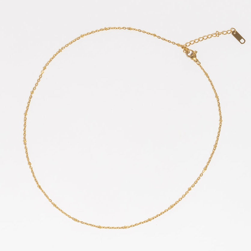 Bead & Chain Necklace-LuckyLeti Jewelry-Gold-Lucky Leti Jewelry