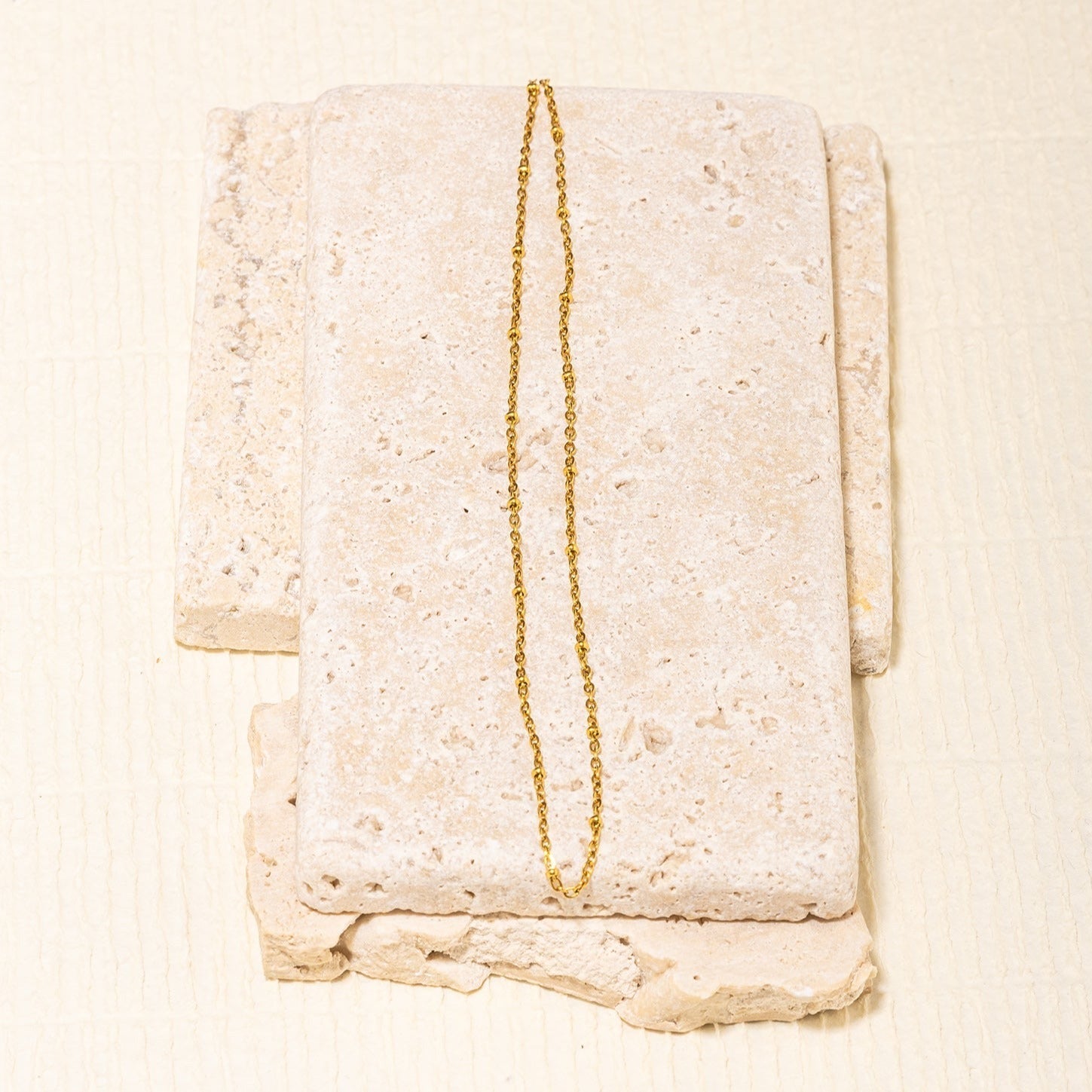 Bead & Chain Necklace-LuckyLeti Jewelry-Gold-Lucky Leti Jewelry