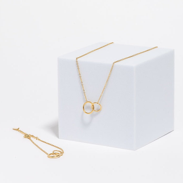 Celeste Interlock Necklace-LuckyLeti Jewelry-Gold-Lucky Leti Jewelry