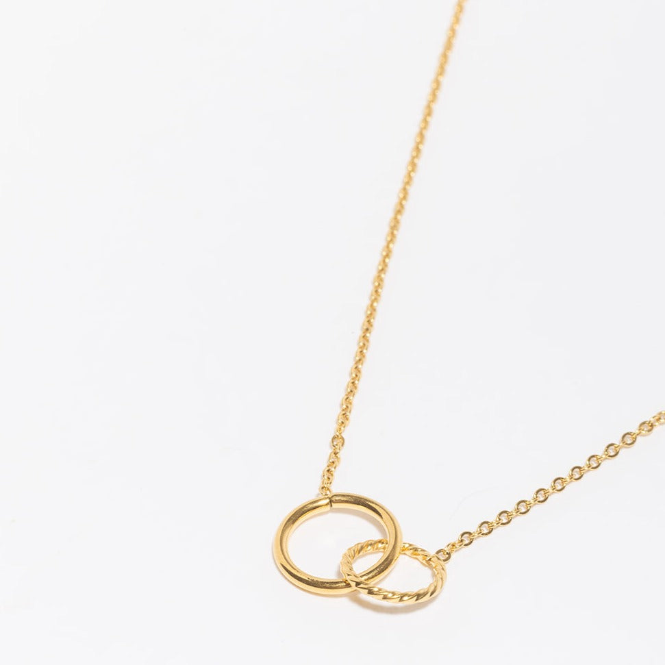 Celeste Interlock Necklace-LuckyLeti Jewelry-Gold-Lucky Leti Jewelry