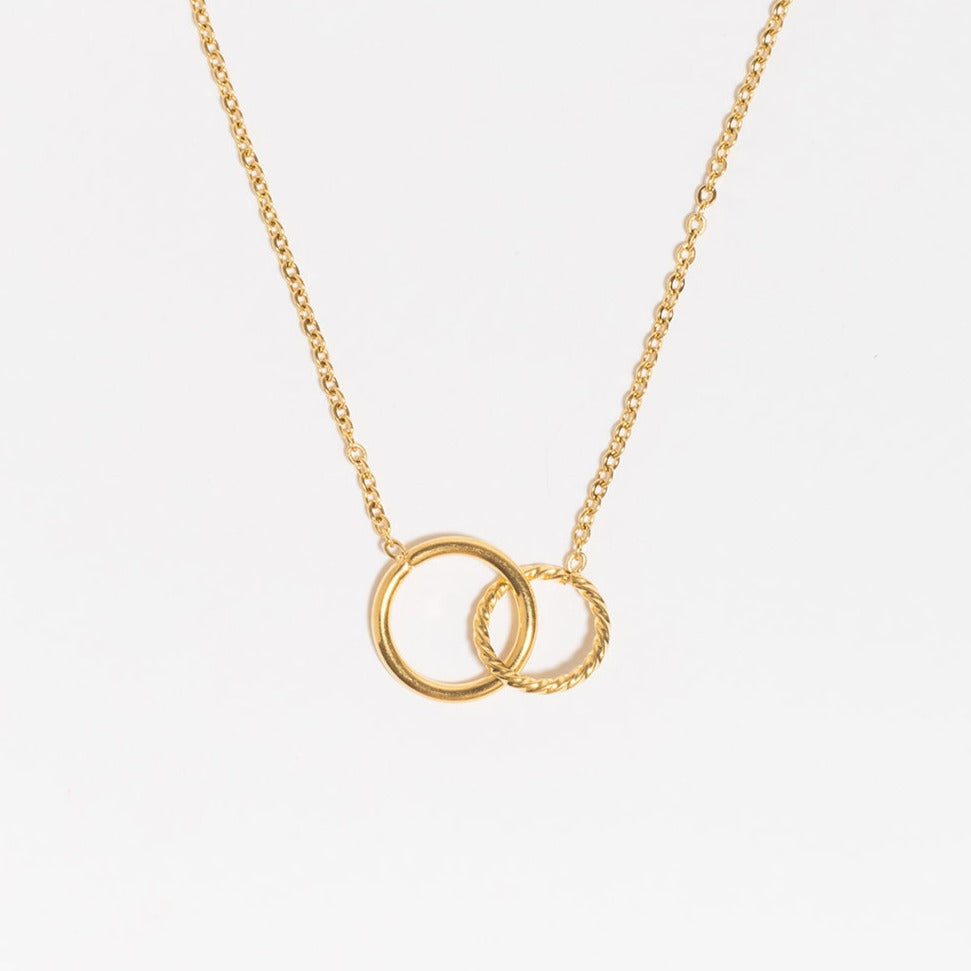 Celeste Interlock Necklace-LuckyLeti Jewelry-Gold-Lucky Leti Jewelry