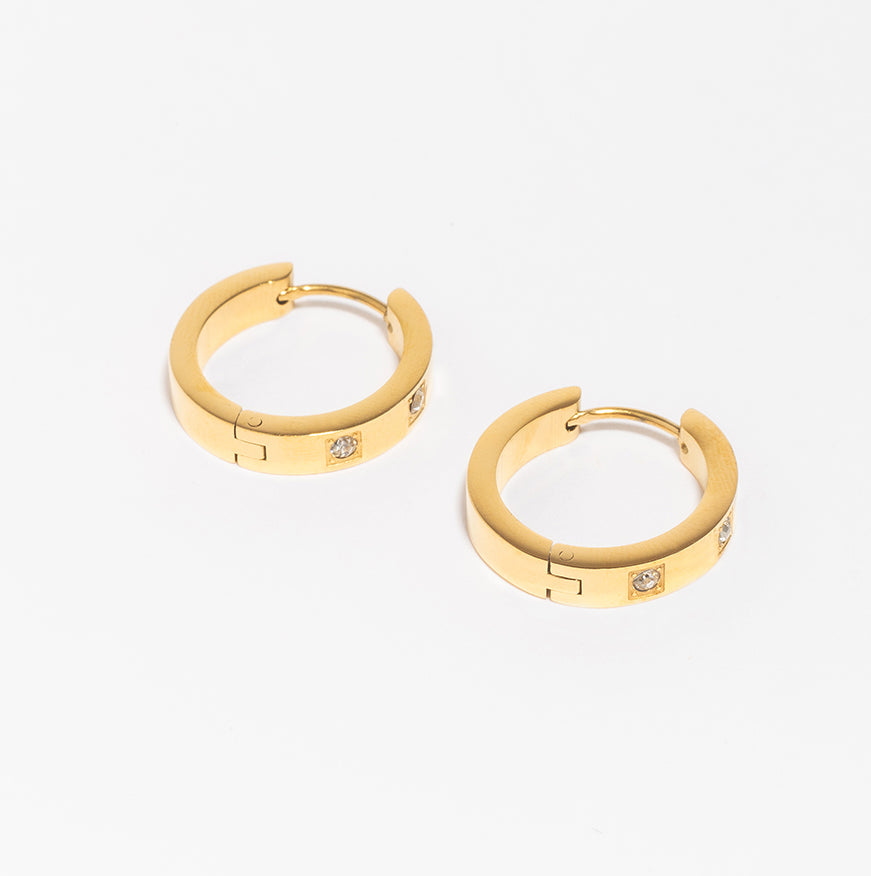 Diana Flat Hoops-LuckyLeti Jewelry-Gold-Lucky Leti Jewelry