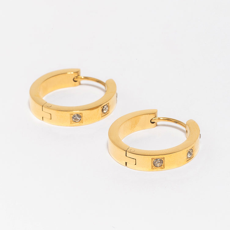 Diana Flat Hoops-LuckyLeti Jewelry-Gold-Lucky Leti Jewelry