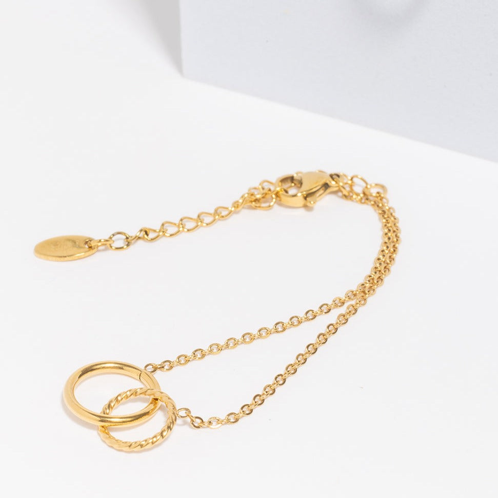 Jolie Interlock Bracelet-LuckyLeti Jewelry-Gold-Lucky Leti Jewelry