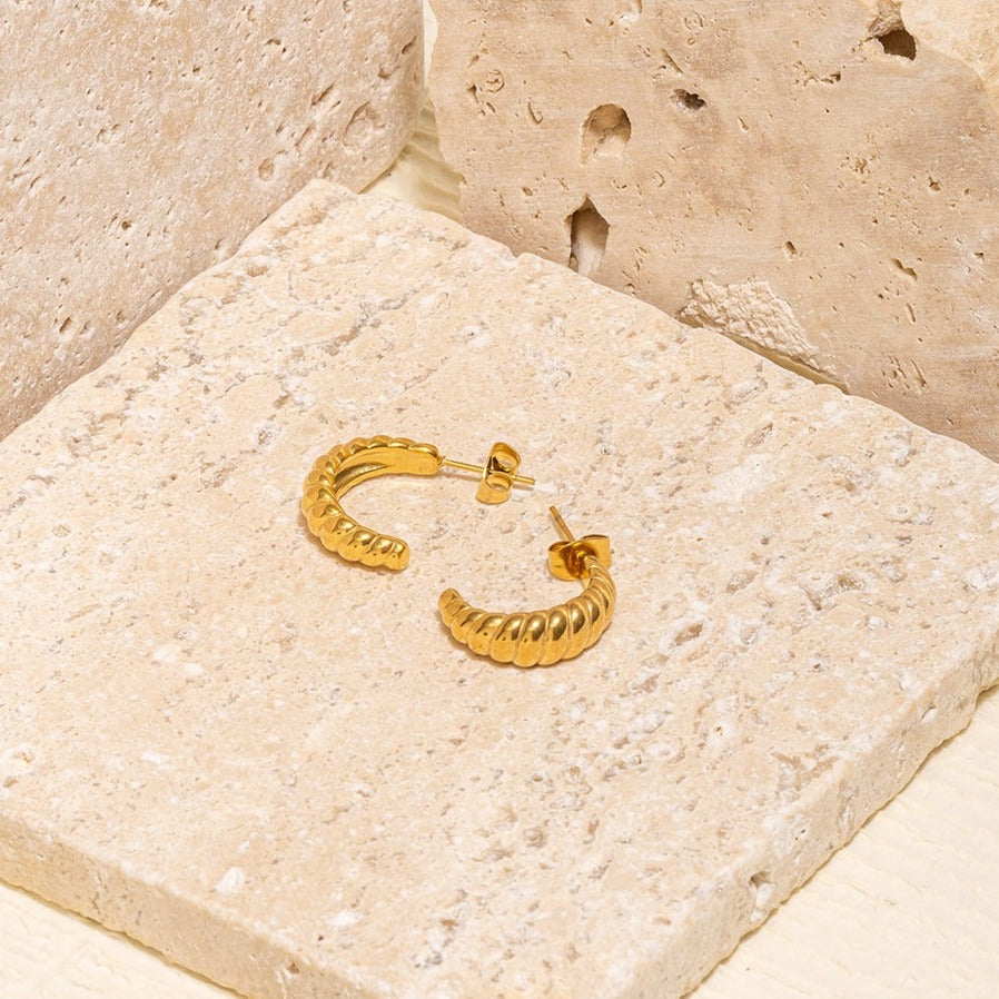 Luna Croissant Earrings-LuckyLeti Jewelry-Gold-Lucky Leti Jewelry