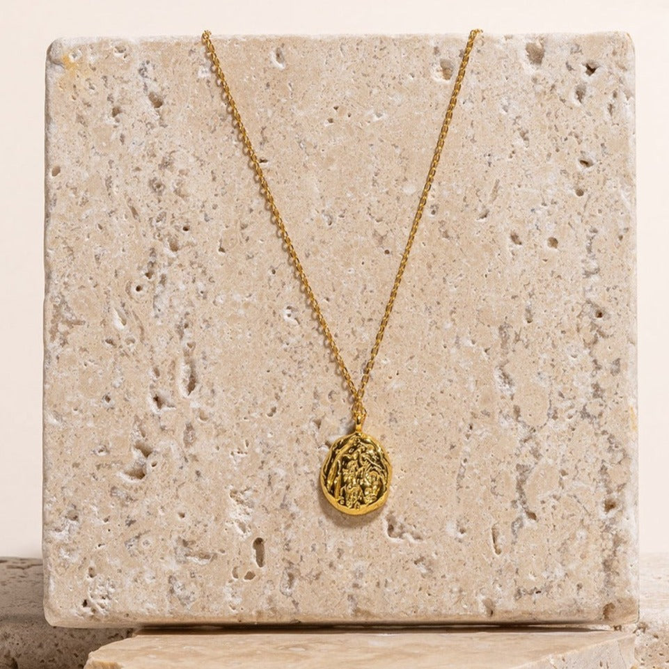 Roma Coin Necklace-LuckyLeti Jewelry-Gold-Lucky Leti Jewelry